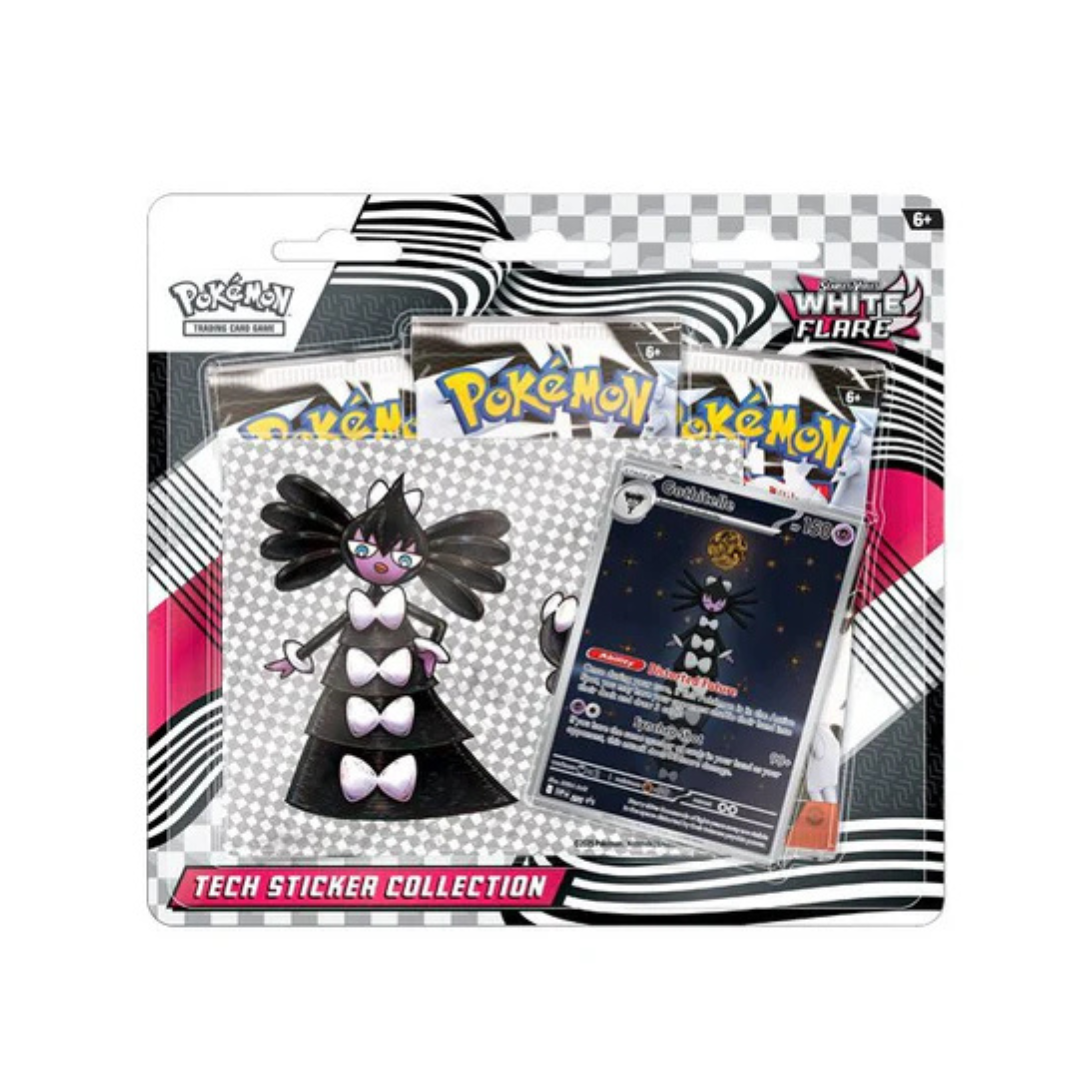 Pokémon TCG White Flare Tech Sticker Collection met Gothitelle sticker, promo-kaart en 3 boosterpacks