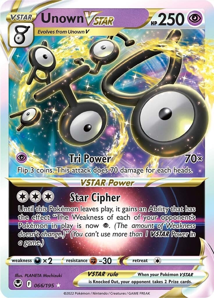 Unown VSTAR [066/195] (SWSH12: Silver Tempest)
