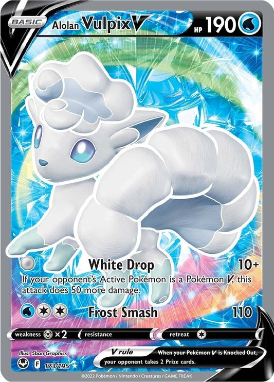 Alolan Vulpix V (Full Art) [173/195] (SWSH12: Silver Tempest)