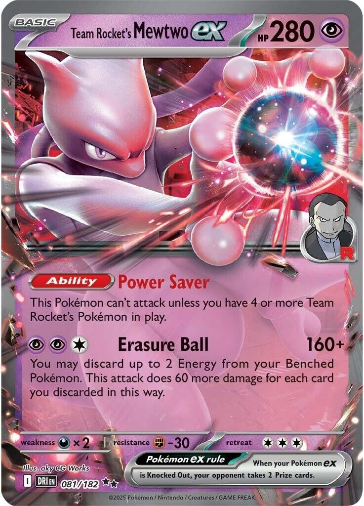 Team Rocket's Mewtwo ex [081/182] (SV10: Destined Rivals)