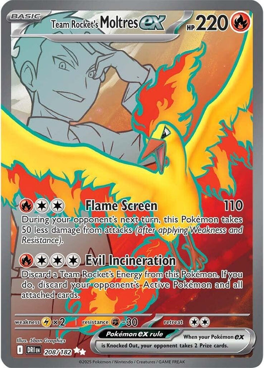 Team Rocket's Moltres ex [208/182] (SV10: Destined Rivals)