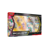 Pokémon TCG Iono's Bellibolt ex Premium Collection Box met boosterpacks, promo-kaarten en speelfiguren op gele achtergrond.