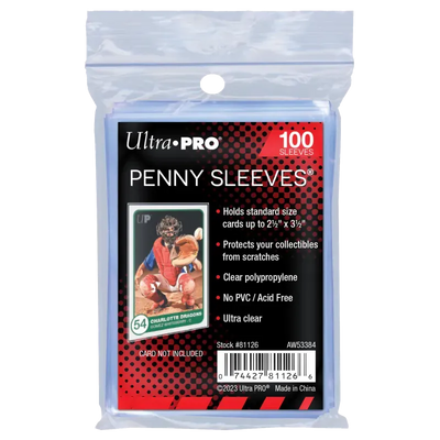 Ultra Pro Penny Sleeves, pak met 100 heldere sleeves voor kaarten van standaardformaat